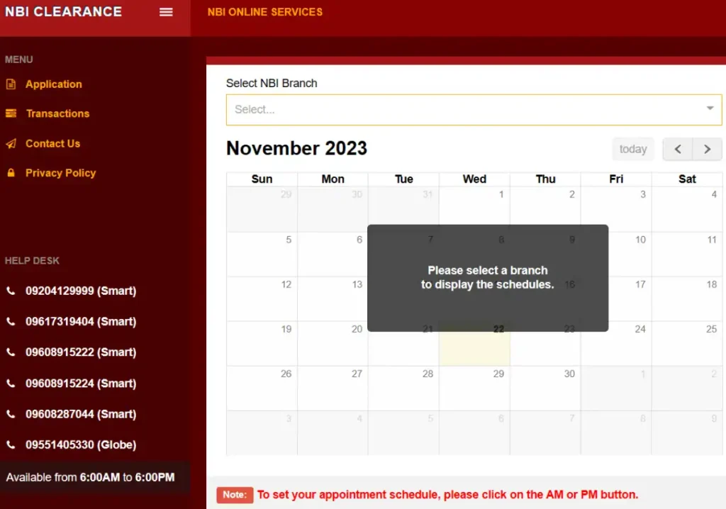 Schedule Your NBI Appointment