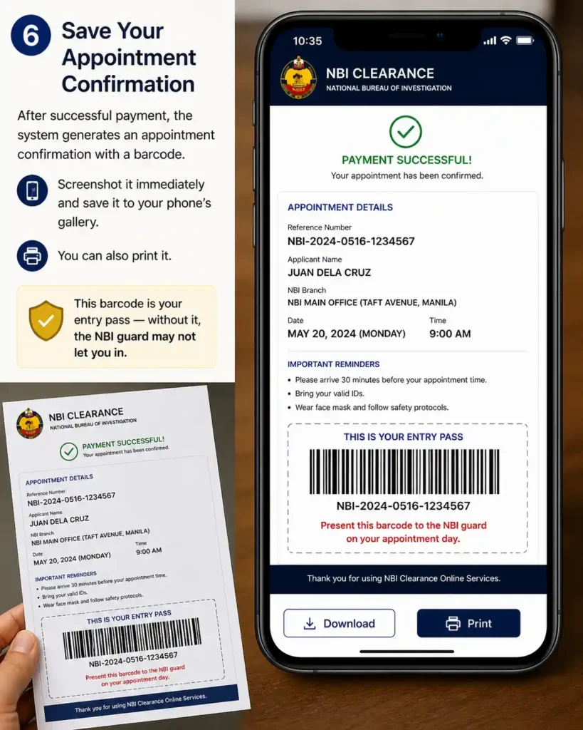 NBI Clearance 6 NBI Appointment Confirmation