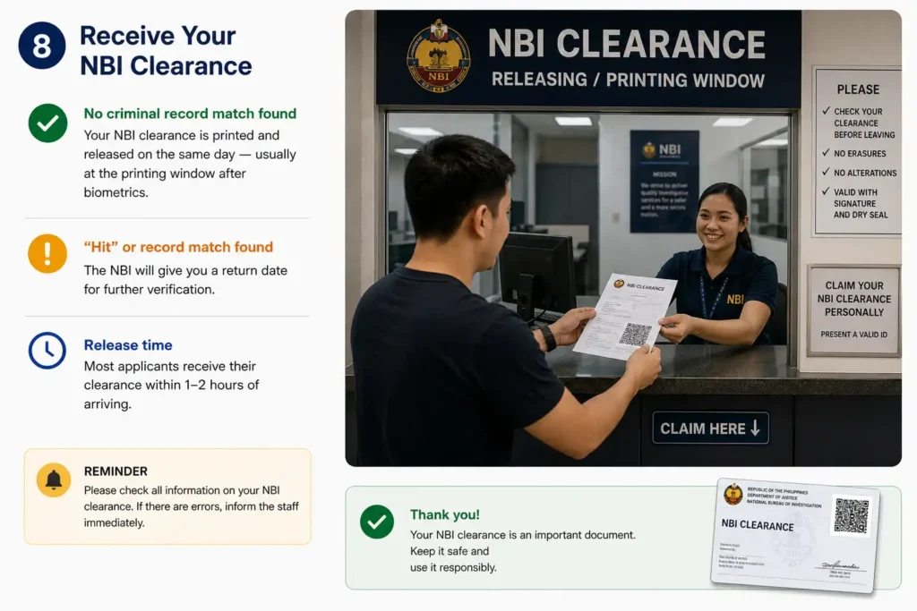NBI Clearance 8 Receive Your NBI Clearance
